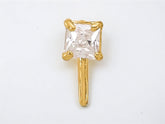 14K Gold 20 Gauge 2.5mm Stud L Shape Nose Stud